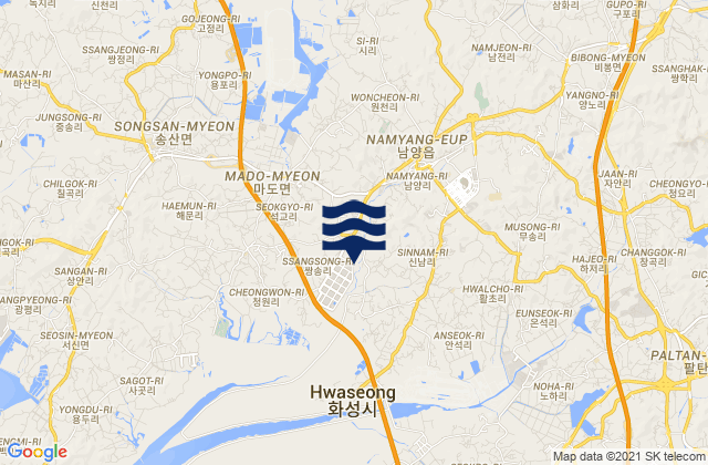 Mapa de mareas Hwaseong-si, South Korea