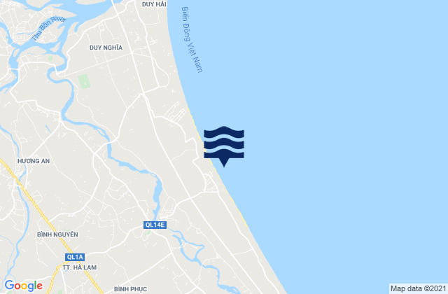 Mapa de mareas Hà Lam, Vietnam