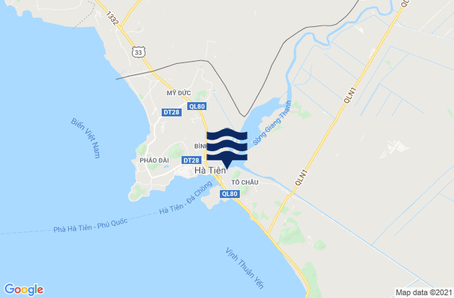 Mapa de mareas Hà Tiên, Vietnam