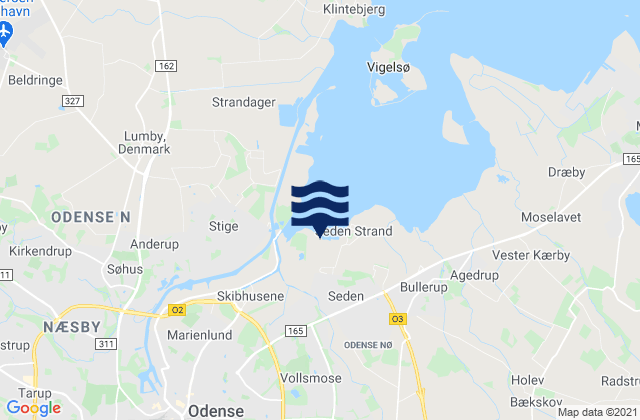 Mapa de mareas Højby, Denmark