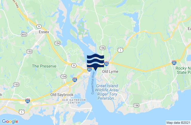 Mapa de mareas I-95 Bridge, United States