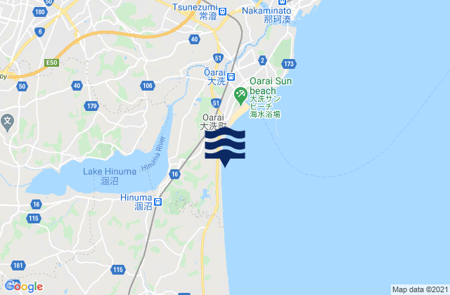 Mapa de mareas Ibaraki, Japan