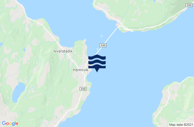 Mapa de mareas Ibestad, Norway