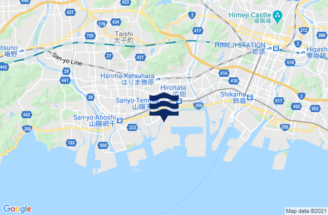 Mapa de mareas Ibo-gun, Japan
