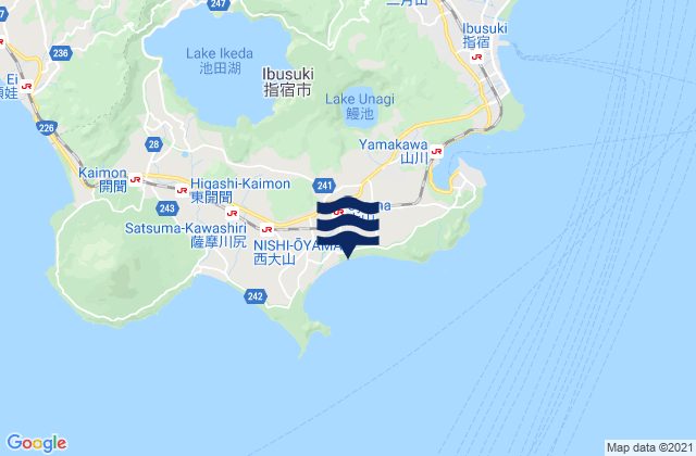 Mapa de mareas Ibusuki Shi, Japan