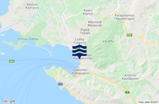 Mapa de mareas Igoumenítsa, Greece