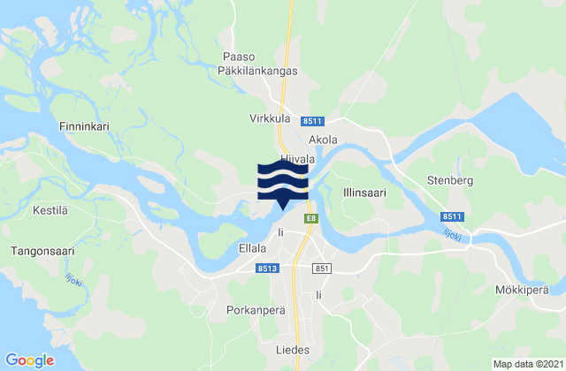 Mapa de mareas Ii, Finland