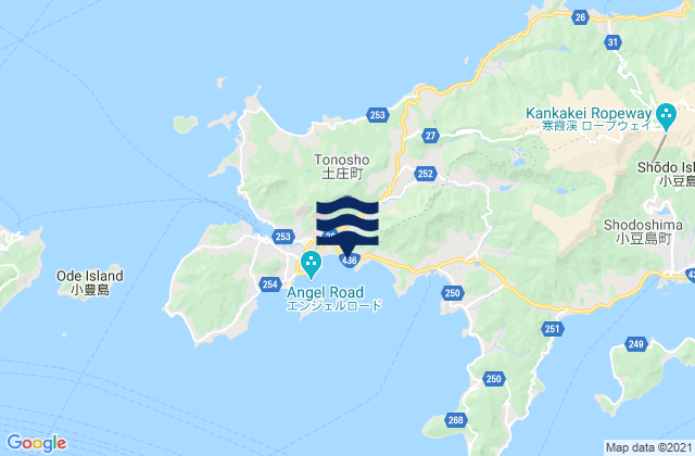Mapa de mareas Ikeda Wan Shodo Shima, Japan