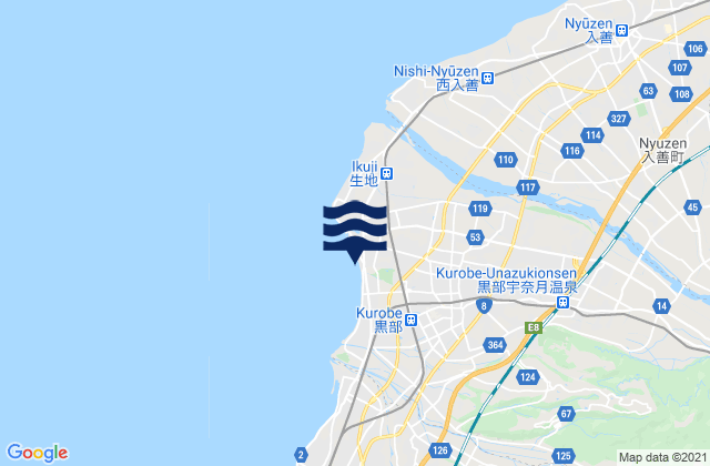 Mapa de mareas Ikuzi, Japan
