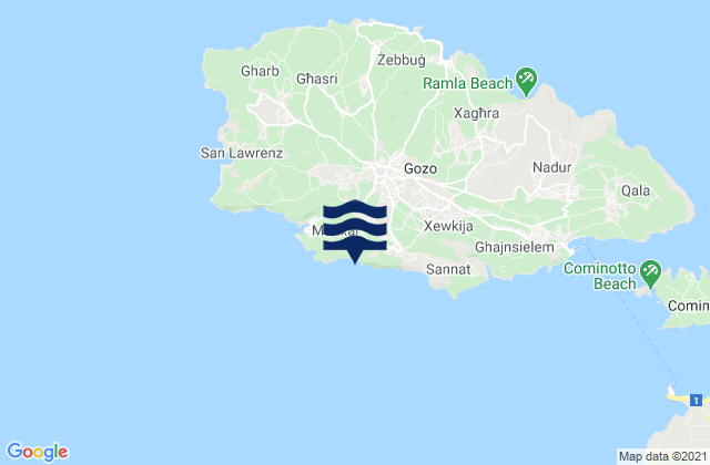 Mapa de mareas Il-Fontana, Malta