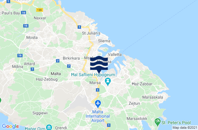 Mapa de mareas Il-Marsa, Malta