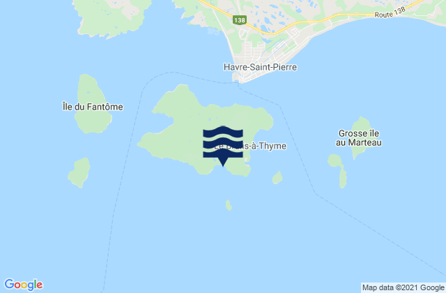 Mapa de mareas Ile Eskimo, Canada
