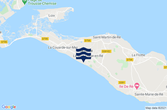 Mapa de mareas Ile de Re - Le Gouyot, France
