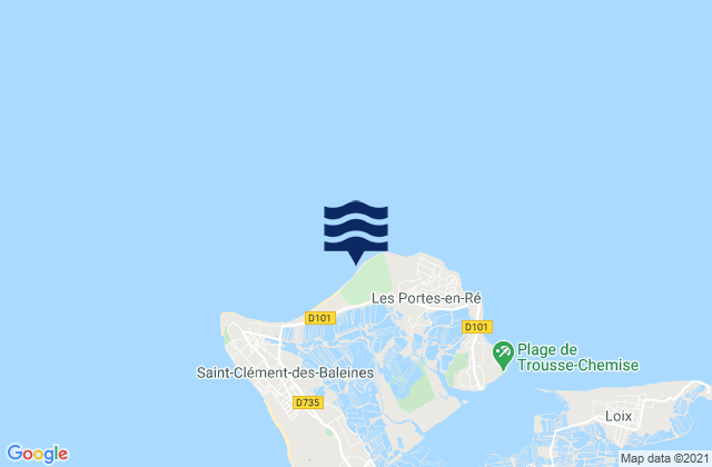 Mapa de mareas Ile de Re - Petit Bec, France