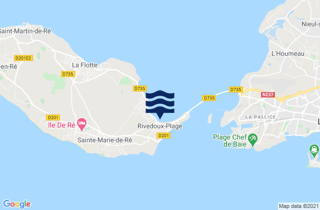 Mapa de mareas Ile de Re - Rivedoux, France