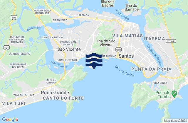 Mapa de mareas Ilha Porchat, Brazil