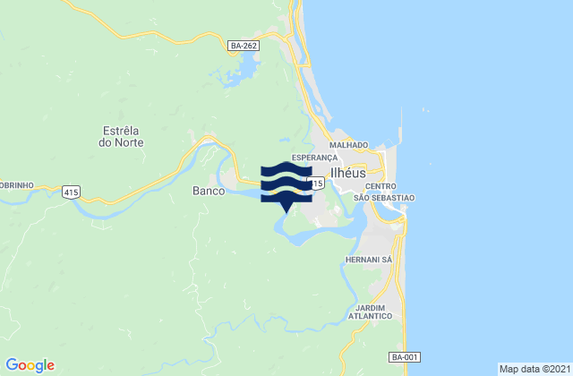 Mapa de mareas Ilhéus, Brazil