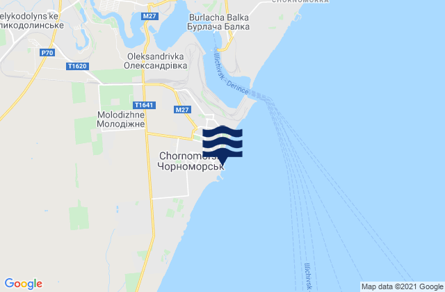 Mapa de mareas Illichivsk, Ukraine