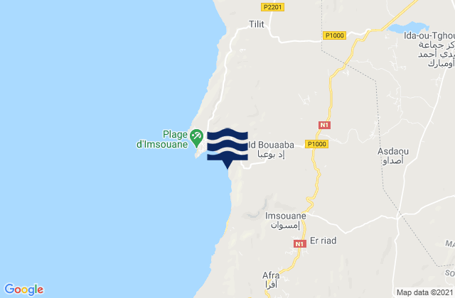 Mapa de mareas Imsouane, Morocco