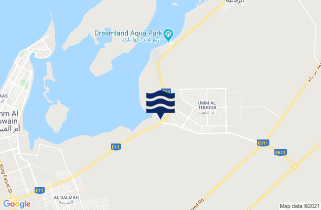 Mapa de mareas Imārat Umm al Qaywayn, United Arab Emirates