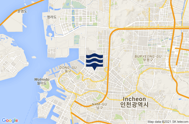 Mapa de mareas Incheon, South Korea