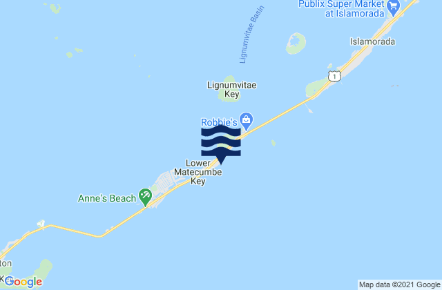 Mapa de mareas Indian Key Anchorage (Lower Matecumbe Key), United States