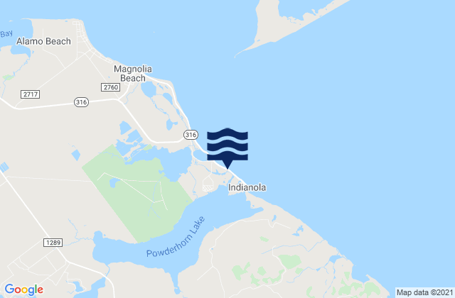 Mapa de mareas Indianola Island, United States