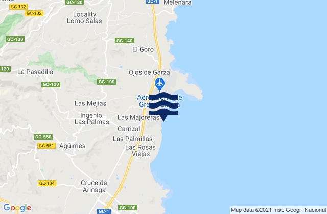 Mapa de mareas Ingenio, Spain