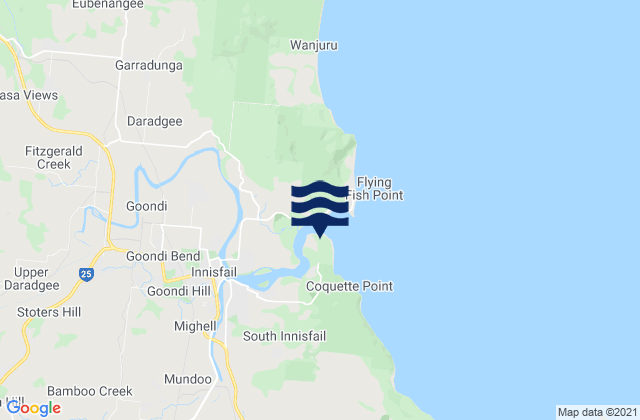Mapa de mareas Innisfail, Australia