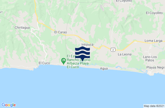 Mapa de mareas Intipucá, El Salvador