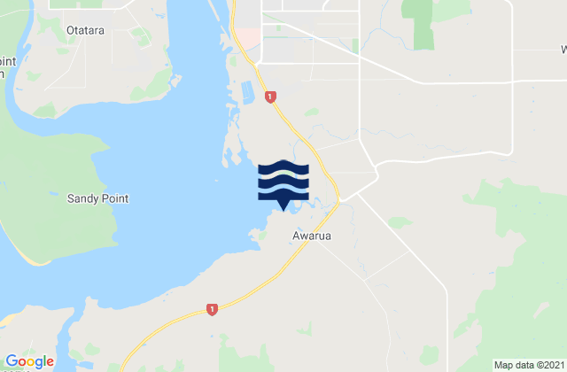 Mapa de mareas Invercargill City, New Zealand