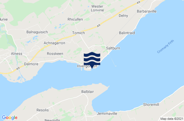 Mapa de mareas Invergordon, United Kingdom