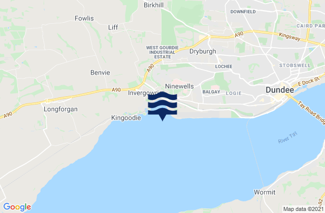 Mapa de mareas Invergowrie Bay, United Kingdom