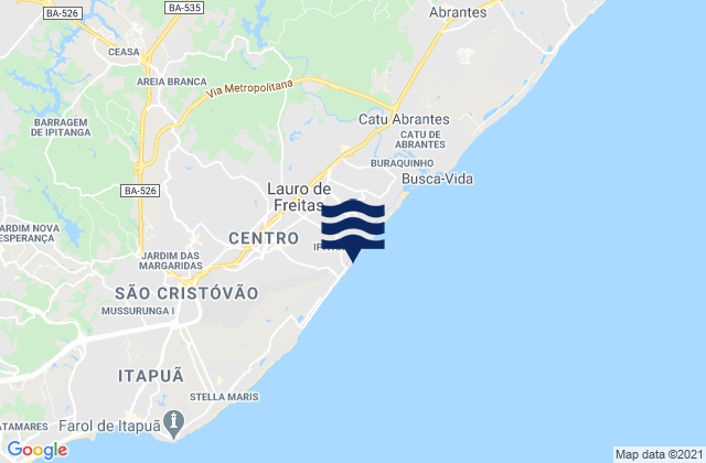 Mapa de mareas Ipitanga, Brazil