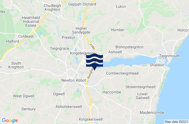 Mapa de mareas Ipplepen, United Kingdom