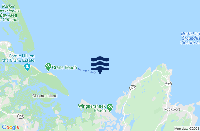 Mapa de mareas Ipswich Bay, United States
