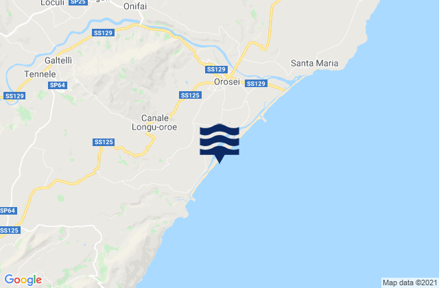 Mapa de mareas Irgoli, Italy