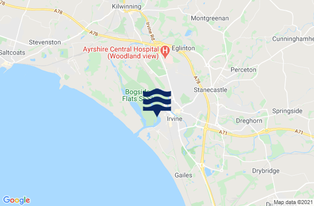 Mapa de mareas Irvine, United Kingdom