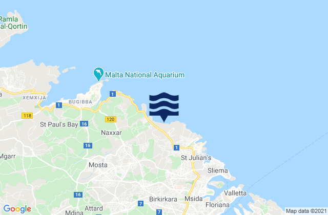 Mapa de mareas Is-Swieqi, Malta