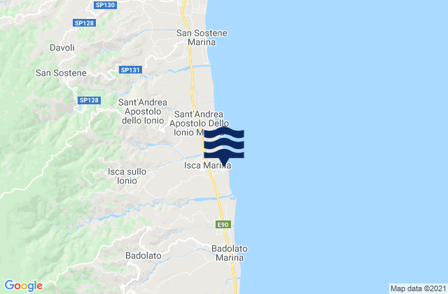 Mapa de mareas Isca Marina, Italy