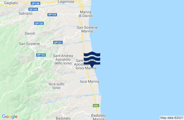 Mapa de mareas Isca sullo Ionio, Italy
