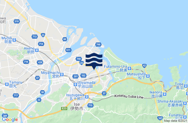 Mapa de mareas Ise-shi, Japan