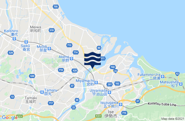 Mapa de mareas Ise, Japan