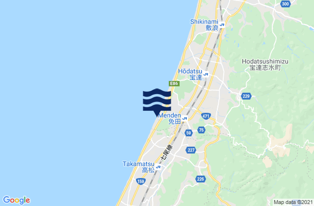 Mapa de mareas Ishikawa-ken, Japan