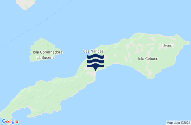 Mapa de mareas Isla Cébaco, Panama