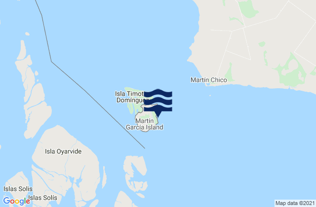 Mapa de mareas Isla Martin Garcia, Argentina