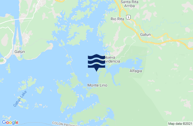 Mapa de mareas Isla Piña, Panama