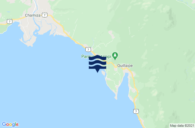 Mapa de mareas Isla Quillaipe, Chile