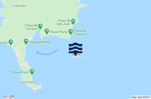 Mapa de mareas Isla San Telmo, Panama