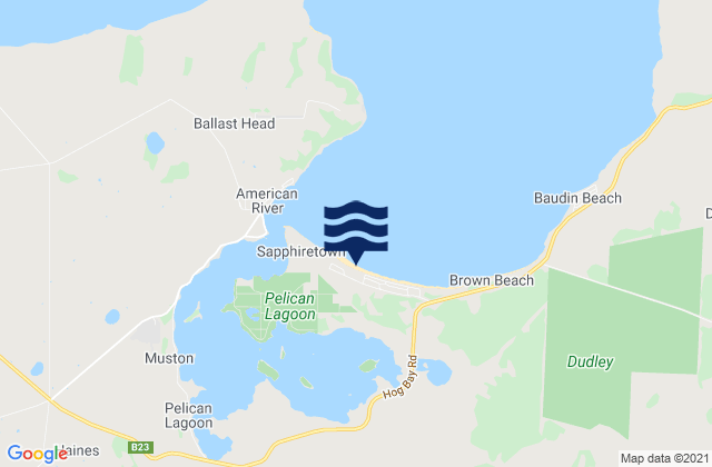 Mapa de mareas Island Beach, Australia